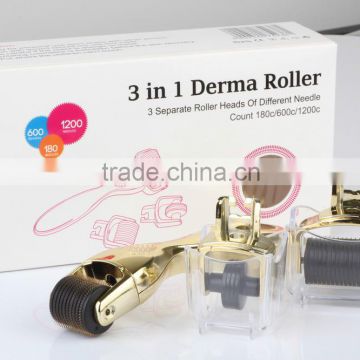 Eye Face Body 180/600/1200 Needle 3 in 1 Derma Roller