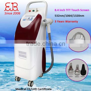 Professional laser tattoo remvoal device/q switch nd yag laser tattoo remvoal device/532nm,1064nm laser tattoo removal device