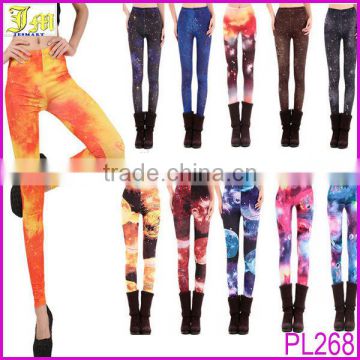 New Fashionable Women Sexy Multicolored Spandex Galaxy Printed Leggings Skinny Stretchy Tights Pants