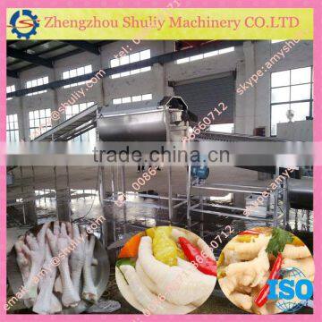 chicken paw skin peeling machine /chicken paws machinery/chicken paw processing line