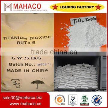 ISO certificate market price of titanium dioxide rutile