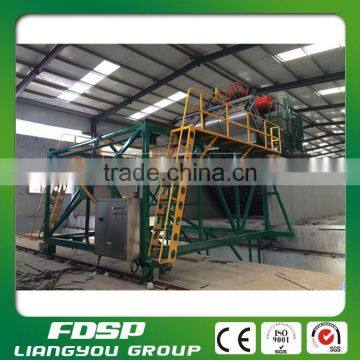 Poultry manure fertilizer chain slat trough type turning machine for compost vessel