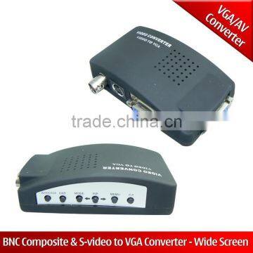 BNC Composite & S-video to VGA Converter - Wide Screen S-video to VGA Converter and BNC Composite