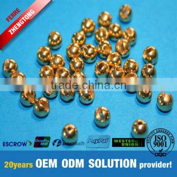 Galvanized Gold Tungsten Slot Beads