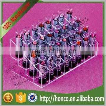 4 Tiers 32 Bins Acrylic Display Rack for Lipstick Cosmetics,Clear Colour photo-2