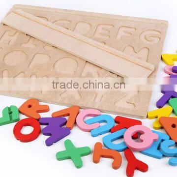 High Quality Wood Toy Alphabet Learning Puzzle for Preschool Children photo-4