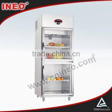 Upright Stainless Steel 2 Doors Beverage Cooler/Retail Beverage Cooler/Commercial Beverage Cooler