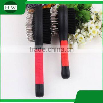Pet Accessories Tool Hanging Plastic Stainless Steel Two Sides Cat Dog Pet Bath Massage Hair Removal Grooming Slicker Brush Comb photo-3