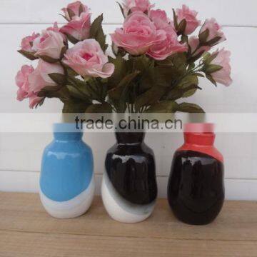 Black and White Bud Flower Vase ,mini Stoneware Vase photo-2