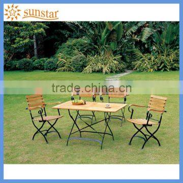 Space Saving Outdoor Folding Teak Wood Garden Table L82808