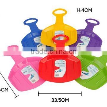 Winter Essentials Round Solo Mini Sliding Sledge Plastic Snow Glider photo-2