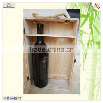 Silk Printing Laser Engraving Antique Color Wine Case Box photo-6