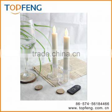 led light candle lights /remote/dmx control led candle clear/thin pillar flameless