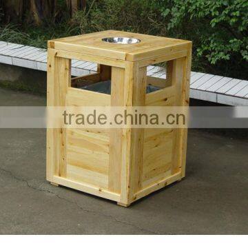 Arlau Outdoor Park Wood Garbage Bin photo-5