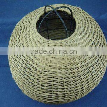 Nature colour rattan iron frame round laterne