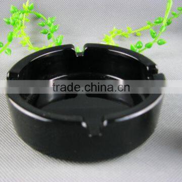 glass Material frosted round glass ashtray with cute decal design