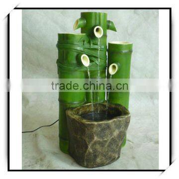 27.72 Inches Fiberglass Green Bamboo Fountain-Hot