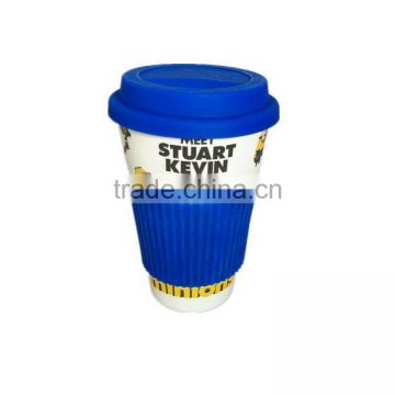 Customized OEM available Diswasher safe bamboo fibre wholesale coffee cup