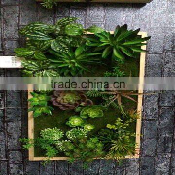 Indoor Plant Wall Artificial Panel Faux Hanging Wall Fake Grass Wall Paneling photo-2