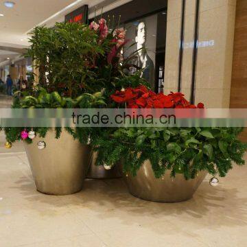 Modern gold frp planter