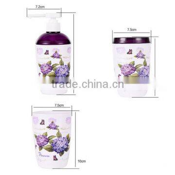 Beautiful Bathroom Three Set Series/plastic Toothbrush Holders Sets /Bath Bottles Toothbrush Cup Soap Box photo-3