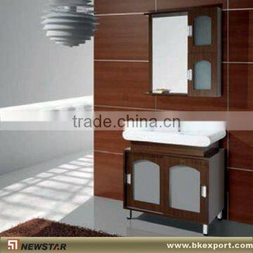 plywood wood mirror bath cabinet