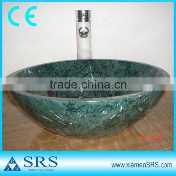 Round green counter top wash basin