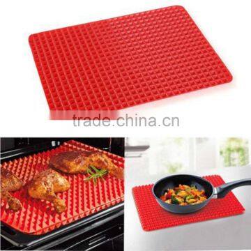 Pyramid Pan Non Stick Fat Reducing Silicone Cooking Mat Oven Baking Tray Sheets photo-2