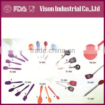 Colorfull silicone kitchen utensils and 100% Pure Food Grade Silicone Kitchen