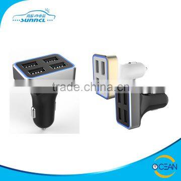 High Quality DC 5V 5.2A 6.8A 4 Port Car USB Charger with CE FCC RoHS