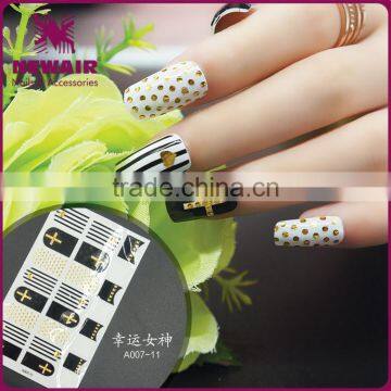 High quality diamond gel nail wrap stickers/Lucky Godness