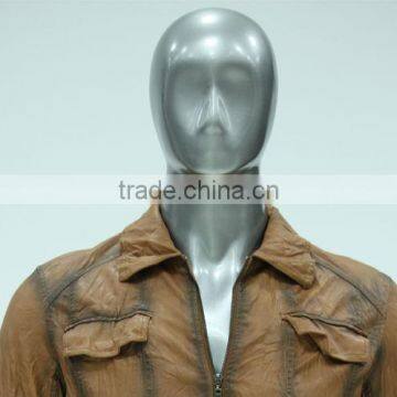 2014 Men Slim Leather Jacket in Plus Size photo-3
