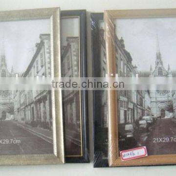 Golden Lacquered MDF Photo Frames Wood for Wall Decoration