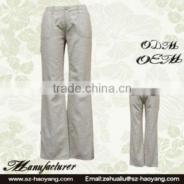 Factory Made Top Fashion Women 100% Linen Pants Suit