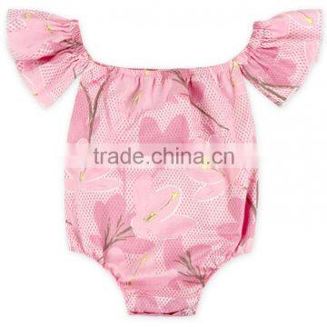 Summer Infant Girls off Shoulder Romper Floral Short Alls photo-2