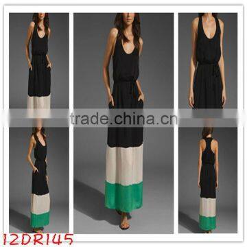 garment!maxi dress!12DR145 2012 latest design summer sleeveless long dress for women,fashionable,clothes dongguan,oem