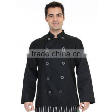 Custom Restaurant Uniform Designs Japanese Restaurant Uniform Of Black Chef Coat photo-5