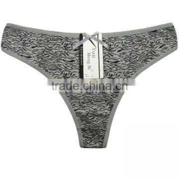 Yun Meng Ni Sexy Underwear Zebra Printed Women's T-back Soft Cotton Thong photo-5
