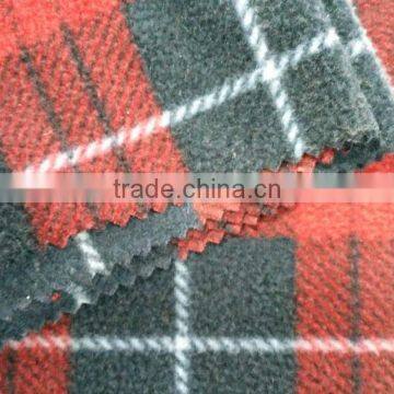 good quality red check polar fleece fabric