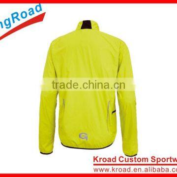 New Style Men Breathable Lightweight Bike Yellow Wind Breaker / Wind Proof Jacket photo-2