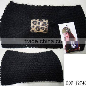 Fashion winter popular leopard knitted hot headband