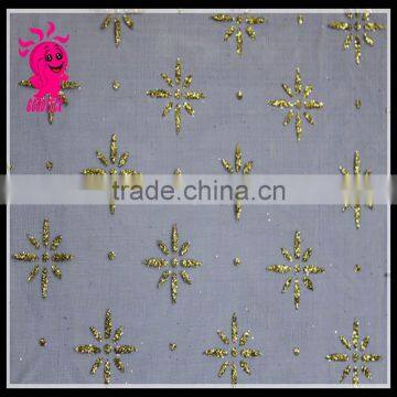 2015 Wholesale Christmas Tulle Snow Printing Soft Tulle for Christmas photo-3