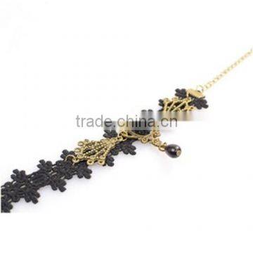 Retro Fabric Lace Collar Necklace Jewelry Wedding Party Bridal Gothic Lace Necklace photo-4