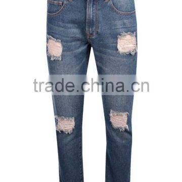 Mens Slim Fit Denim Jeans Stylish Distressed Jeans Wholesale photo-3
