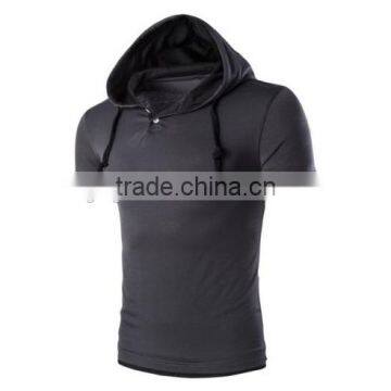 latest shirt designs for men plain fashion sport tshirt with hood