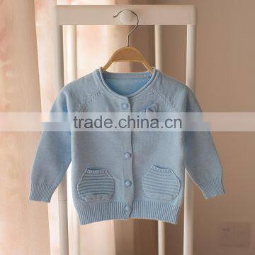 S32897W Kids Sweater Knitted Sweater Girls Sweater Beading Neck Kids Cardigan photo-3