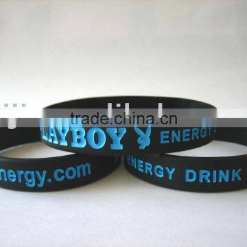 debossed silicone bracelet