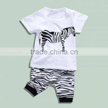 Wholesale Summer Cotton Printing Boys Kids t Shirt With Pants Set photo-2