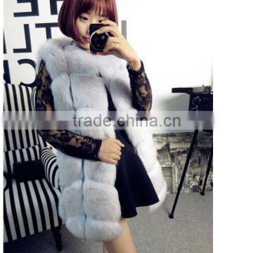 Western Women Winter Multi Color Fake Fox Fur Vest