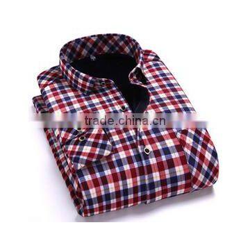 Custom lined plaid flannel warm slim fitted hawaiian shirt latest shirt designs for men 2015